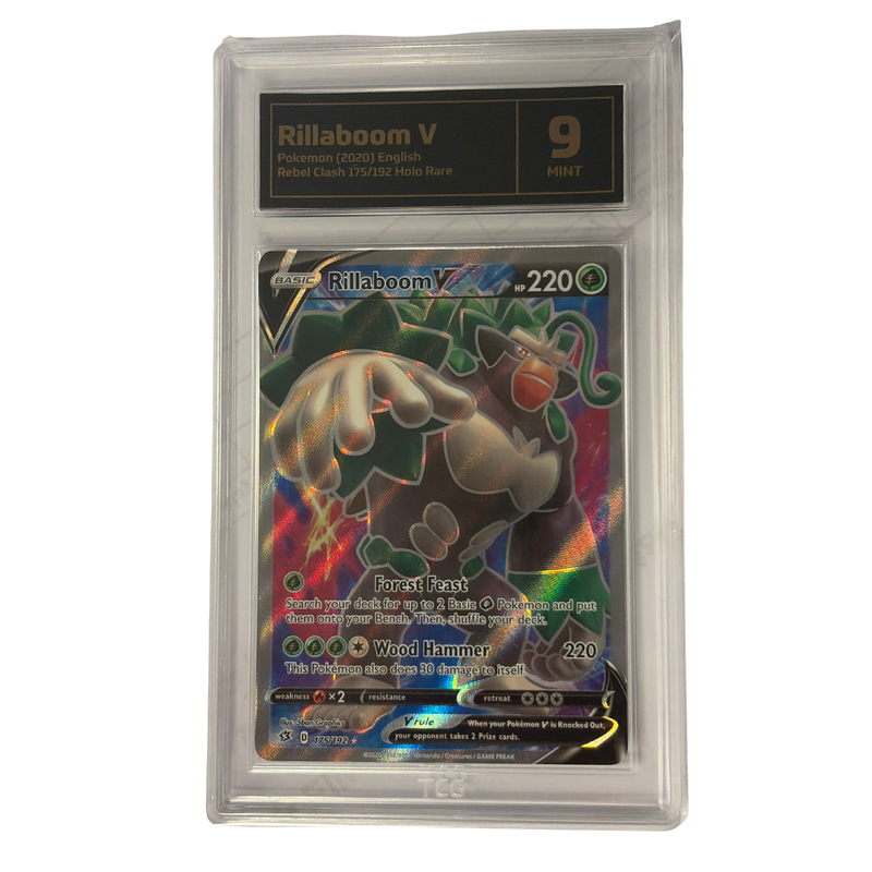 TCG Graded Pokemon Rillaboom V Mint 9