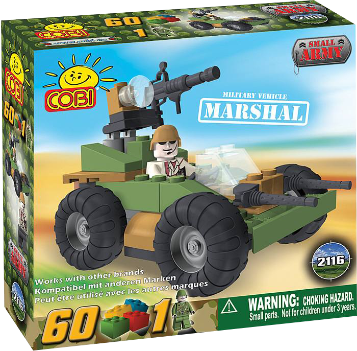 Small Army - 60 Piece Marshal Military Vehicle Construction Set