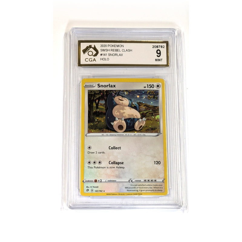 CGA Graded Pokemon SWSH: Rebel Clash #141 Snorlax - Graded 9