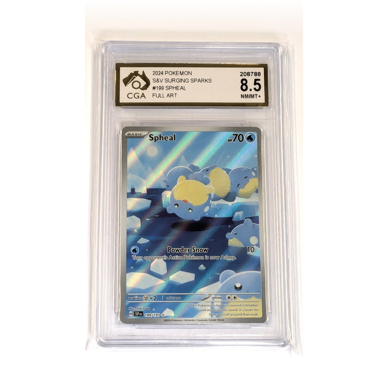 CGA Graded Pokemon SV08: Surging Sparks #199 Spheal - Graded 8.5