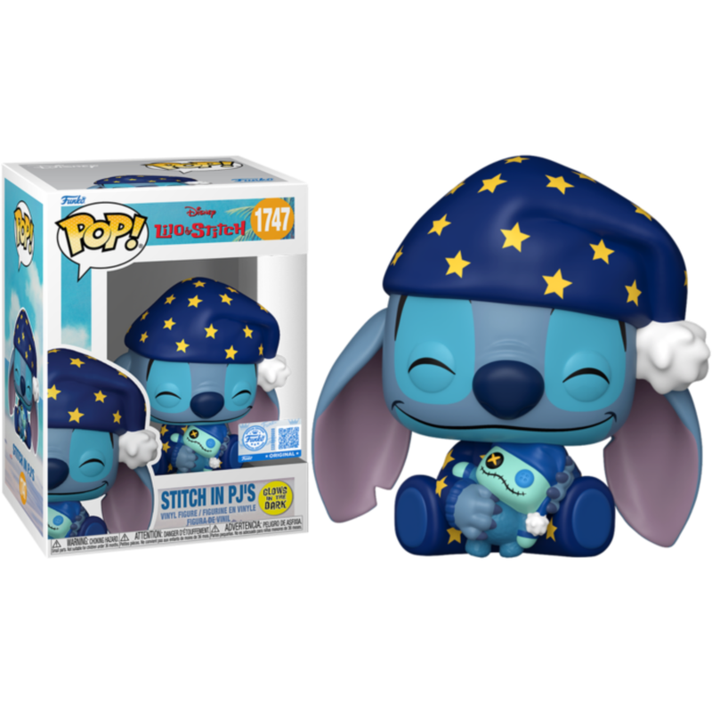 Lilo & Stitch - Stitch in PJ's Glow-in-the-Dark Pop! Vinyl Figure