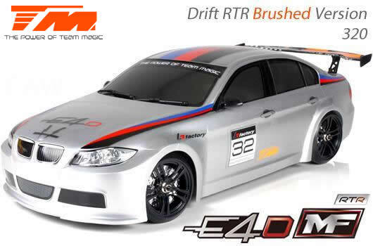 
                  
                    TEAM MAGIC E4D MF 1/10 DRIFT CAR RTR 320 Silver Brushed
                  
                