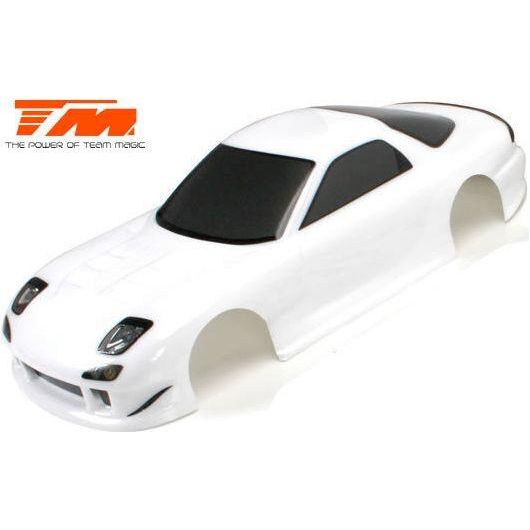 BODY - 1/10 TOURING / DRIFT - 190MM - PAINTED - NO HOLES - RX7 WHITE