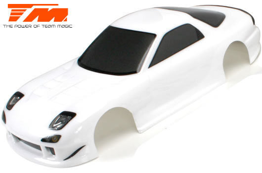 BODY - 1/10 TOURING / DRIFT - 190MM - PAINTED - NO HOLES - RX7 WHITE