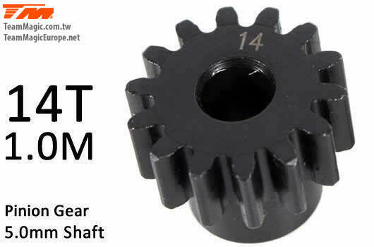 PINION GEAR M1 FOR 5MM SHAFT 14T