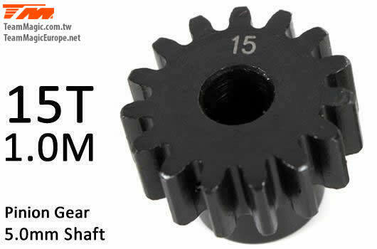 Pinion gear M1 for 5mm shaft 15T