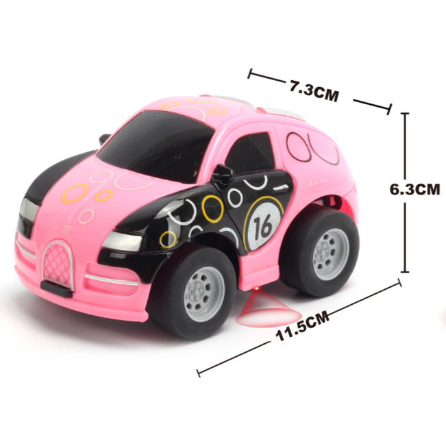 1:43 Q version Bugatti graffito car Pink Body, (Requires AA)