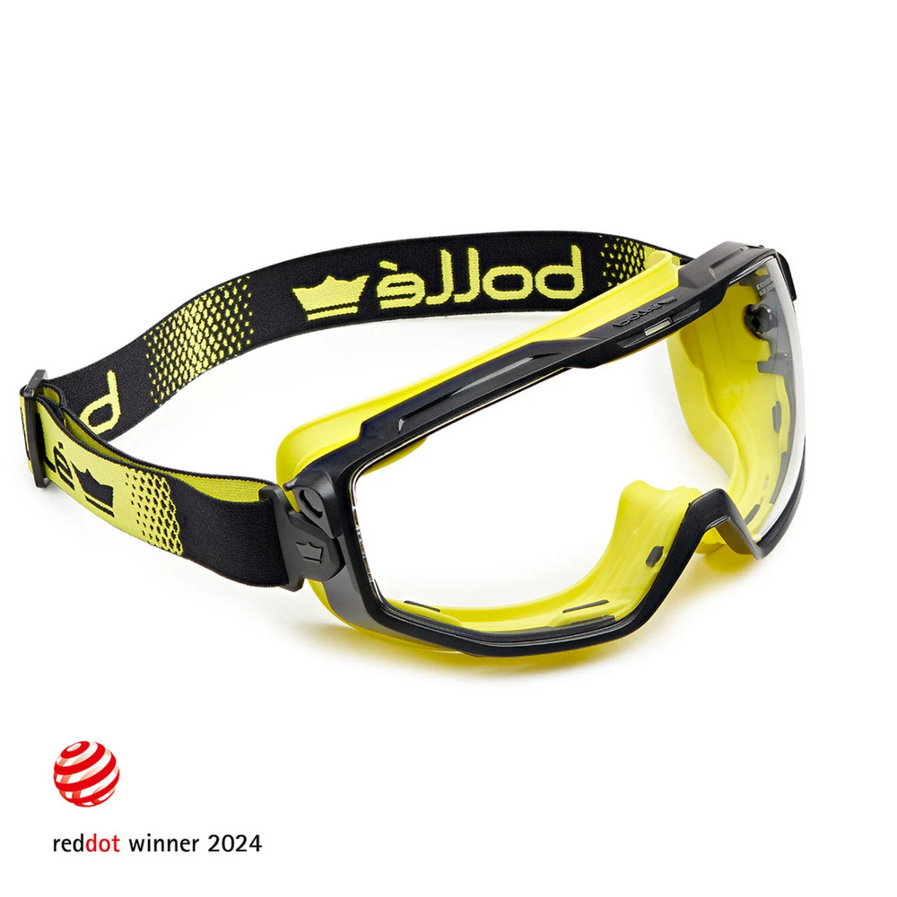 Bolle Universal Goggle Safety PC Clear Platinum - PC/TPR Top Bottom indirect vented