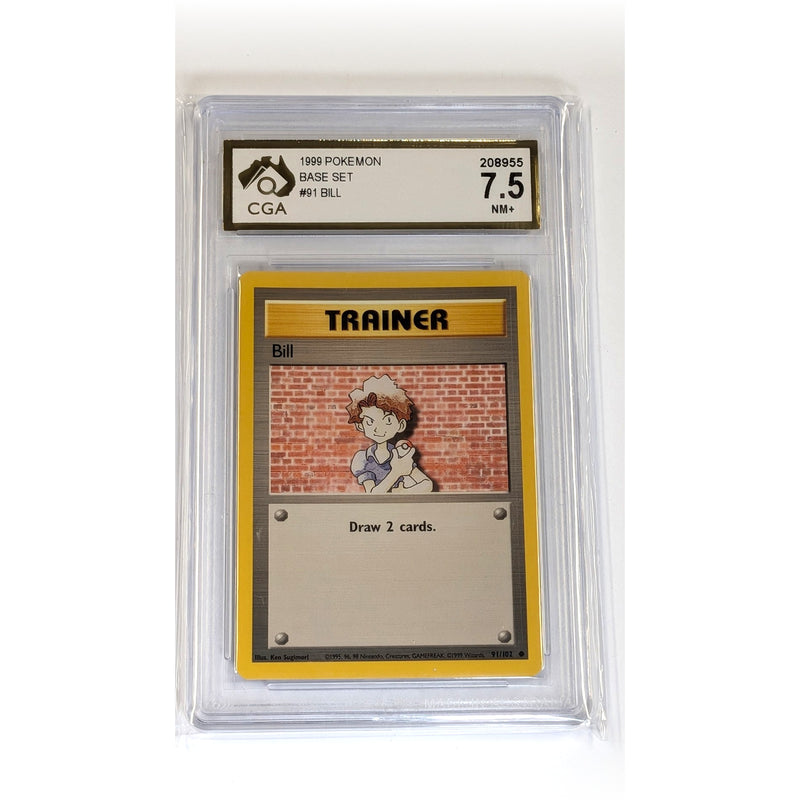 CGA Graded Pokemon Base Set (Unlimited) #91 Bill - Graded 7.5