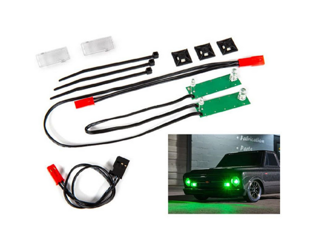 TRAXXAS LED LIGHT SET FRONT COMPLETE (GREEN)