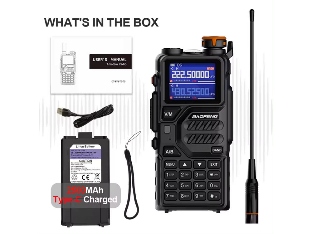 
                  
                    2024 Baofeng UV-K5 Plus Ham Walkie Talkies 5-10km Air Band Two Way Radio With Air Band 108-136 Mhz
                  
                