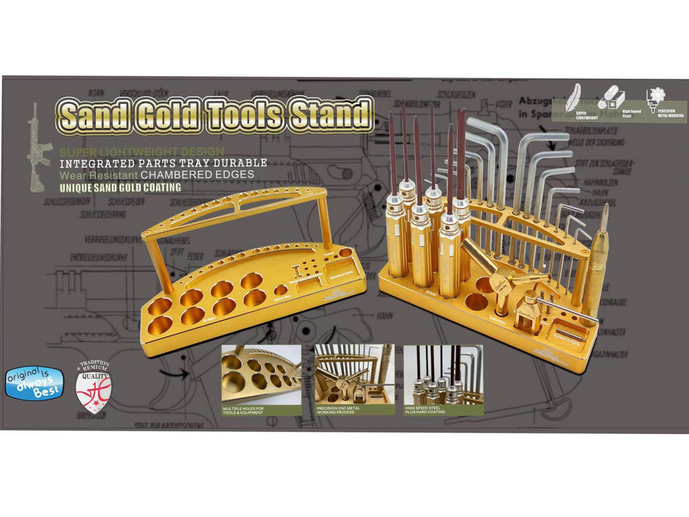 Heavy Duty Gold Tool Set & Stand