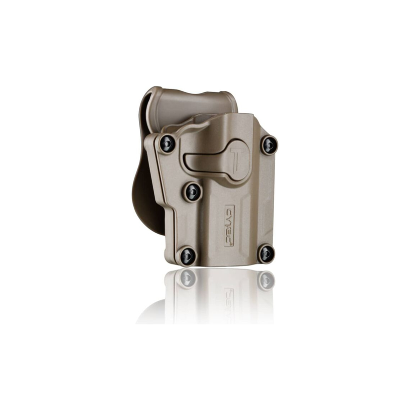 Khaki Cytac MegaFit Gen 2 Universal Holster with Belt Clip Attachment - Right Handed