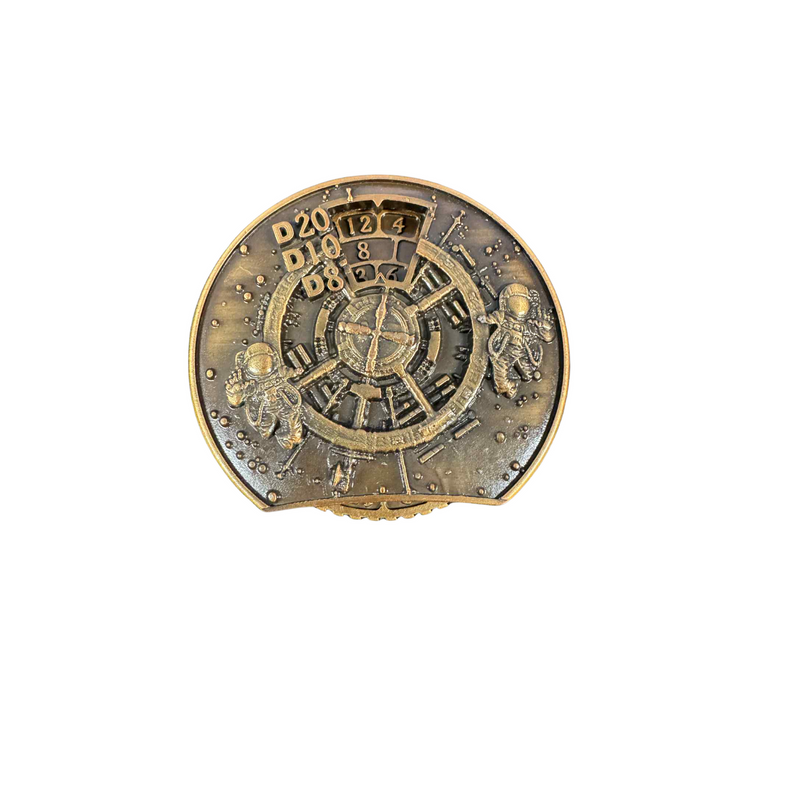 Space Man Metal Space Spinner - D4, D6, D12, All in one!