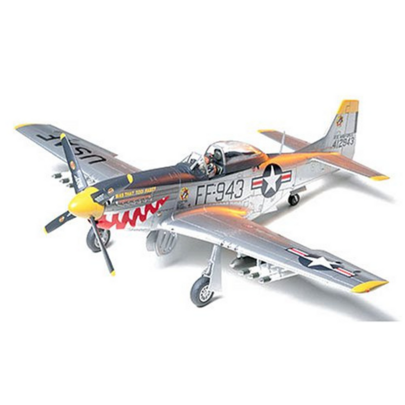 TAMIYA N.A. F-51D MUSTANG KOREAN WAR SELF BUILD KIT 1/48 SCALE