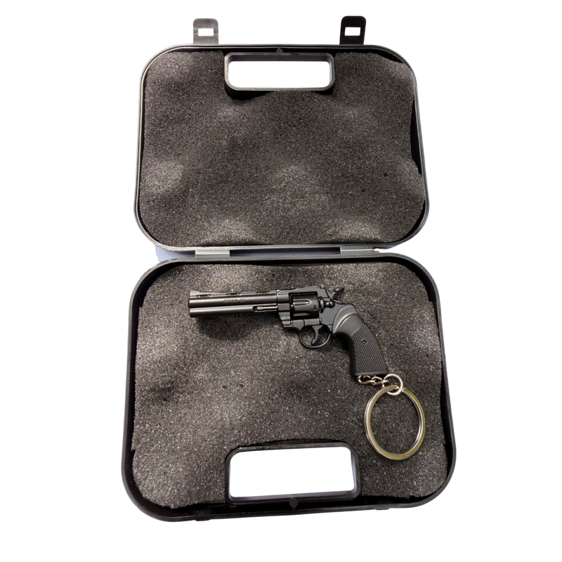Mini Colt Python Revolver Keychain – Slide Action with Imitation Round