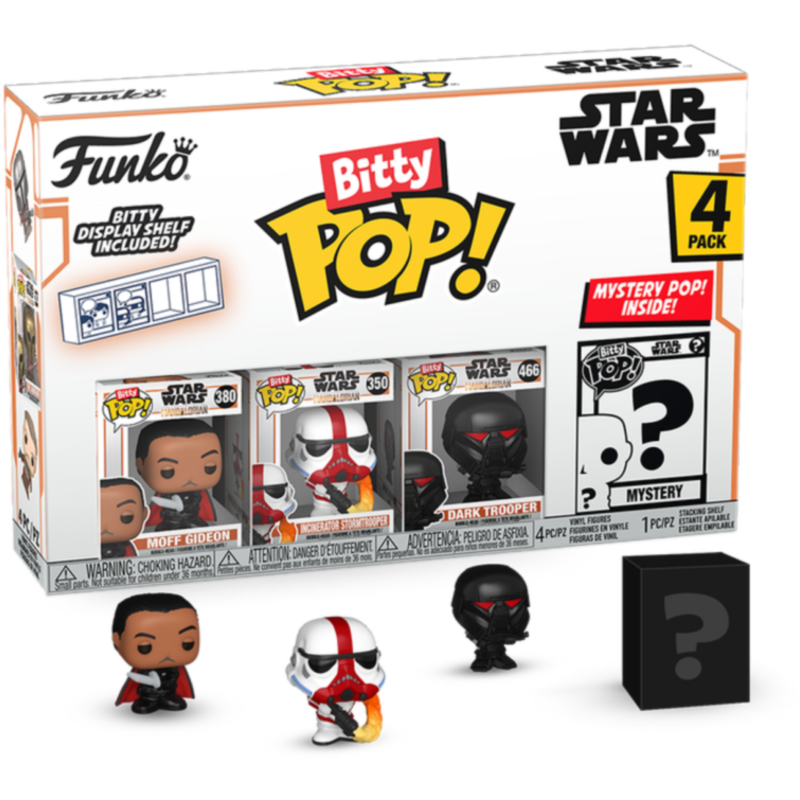 Star Wars: The Mandalorian - Moff Gideon, Incinerator Stormtrooper, Dark Trooper & Mystery Bitty Pop! Vinyl Figure 4-Pack