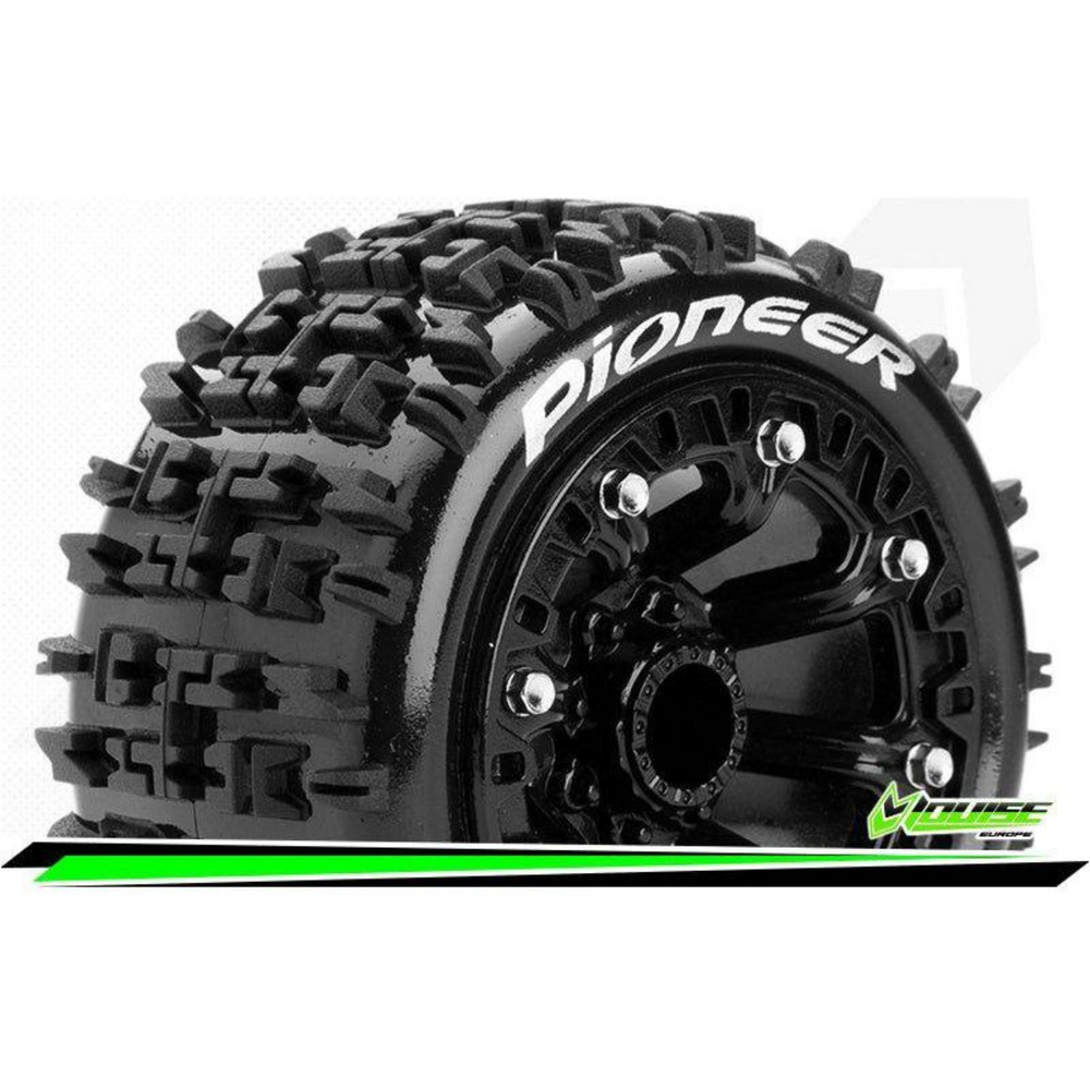 Louise RC - ST-PIONEER - 1-16 Truck Tire Set - Mounted - Sport - Black 2.2 Wheels