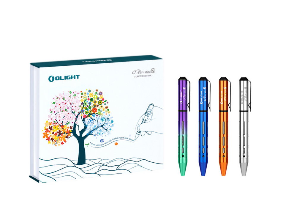 Olight Open Mini 2 Multi-functional Bolt Action Pen with Ballpoint and Pencil Tip - Set of 4