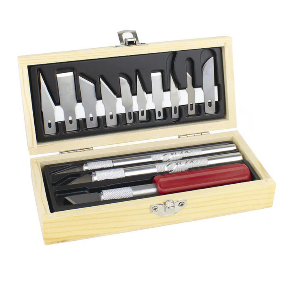 Excel Hobby Knife Set Wooden Box