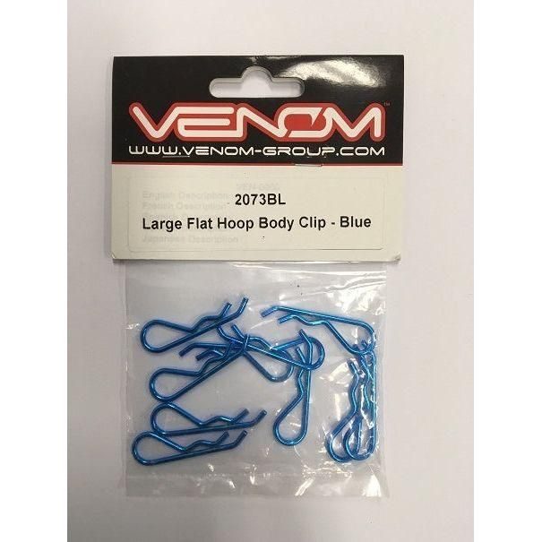 #1/8th Flat 1Hoop Body Clip Blue (10pcs)