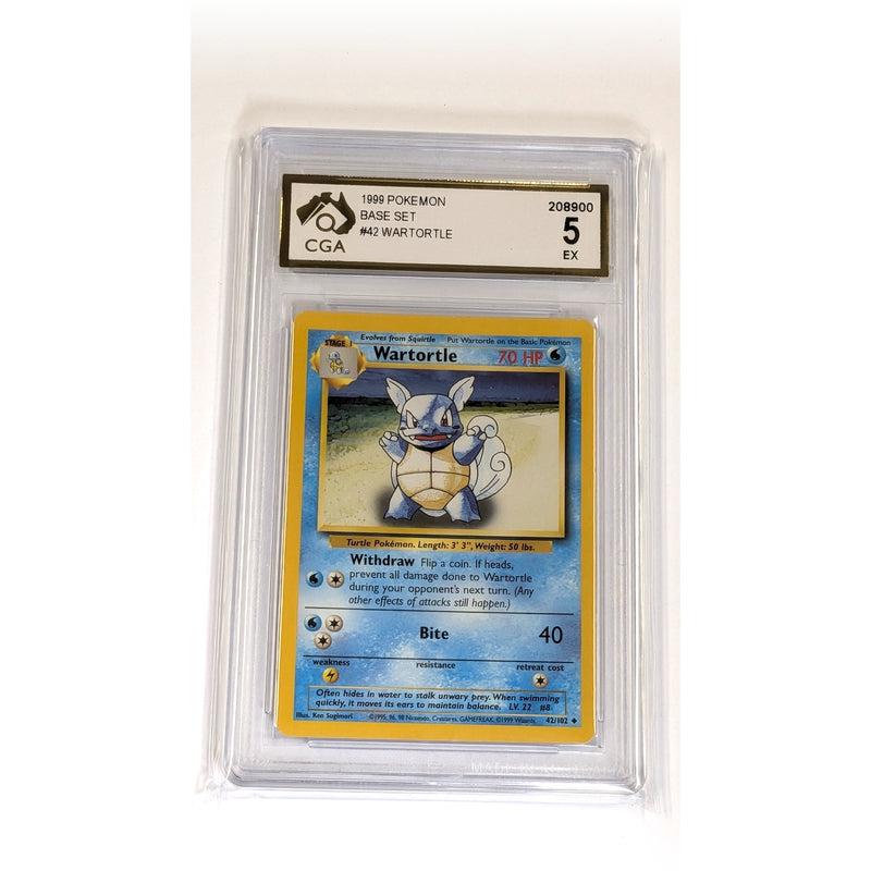 CGA Graded Pokemon Base Set #42 Wartortle - Graded 5