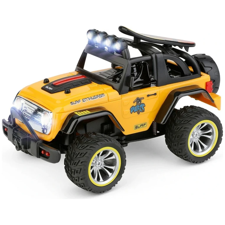 WL TOYS 1:32 سيارة كهربائية ذات دفع ثنائي للطرق الوعرة - أصفر