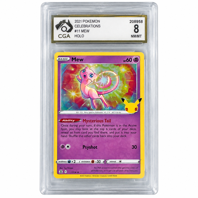 2021 Pokémon Celebrations Mew Holo #11/25 – CGA 8 NM/MT