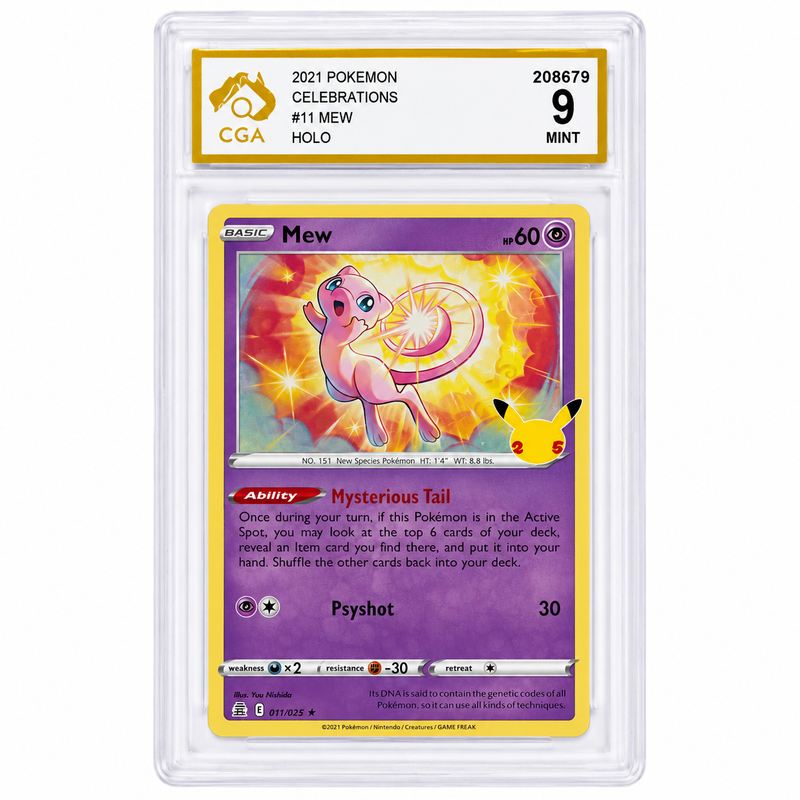 2021 Pokémon Celebrations Mew #11/25 Holo CGA 9 Mint