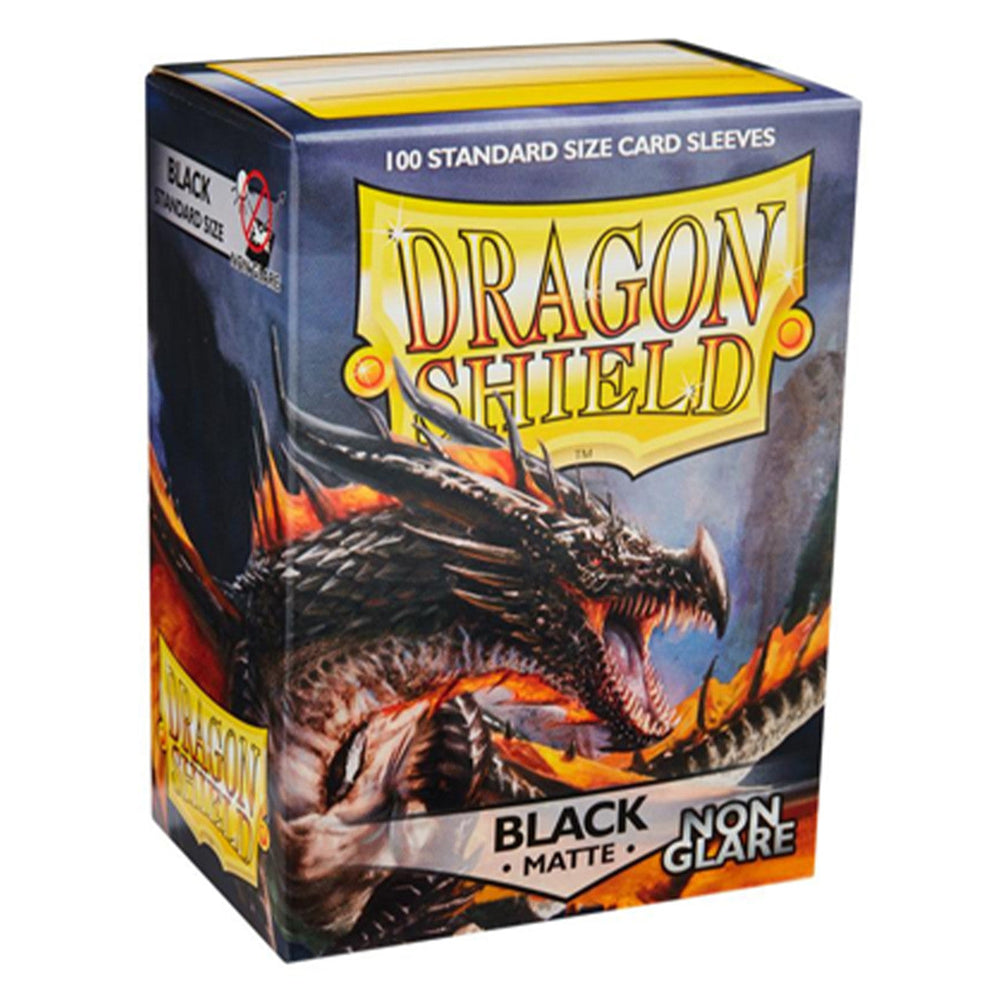 Dragon Shield Standard 100ct Black MATTE 63x88mm Sleeves-Trading Cards-Dragon Shield-ProHobbies