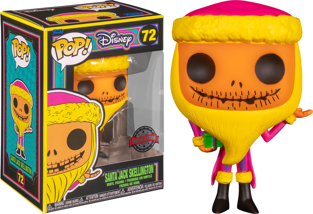 The Nightmare Before Christmas - Santa Jack Skellington Blacklight Pop! Vinyl Figure