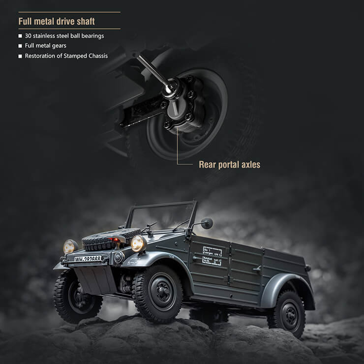 
                  
                    TYPE82 KUBELWAGON 1/12TH SCALER RTR
                  
                