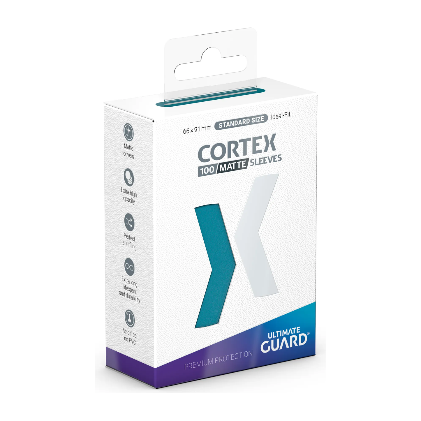 Ultimate Guard: Sleeves – Cortex Matte – Petrol-LetsPlayGames-ProHobbies