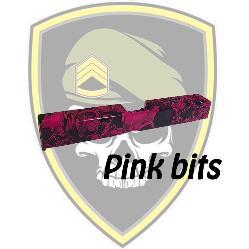 Pink bits custom gel blaster GBB G Pistol 17/G Pistol 18 metal slide