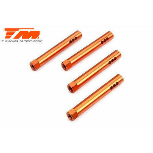 Team Magic E4D MF Aluminium Battery Cover Posts - Orange