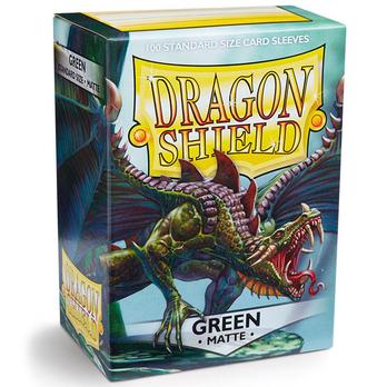 Dragon Shield Standard 100ct Green MATTE 63x88mm Sleeves - Command Elite Hobbies