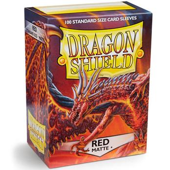 Dragon Shield Standard 100ct Red MATTE 63x88mm Sleeves - Command Elite Hobbies