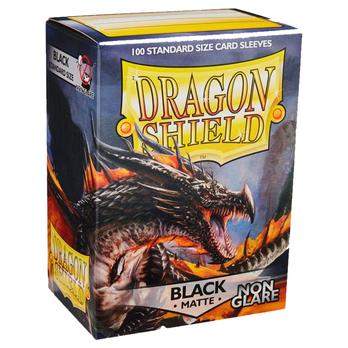 Dragon Shield Standard 100ct Black MATTE 63x88mm Sleeves - Command Elite Hobbies