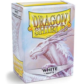 Dragon Shield Standard 100ct White MATTE 63x88mm Sleeves - Command Elite Hobbies