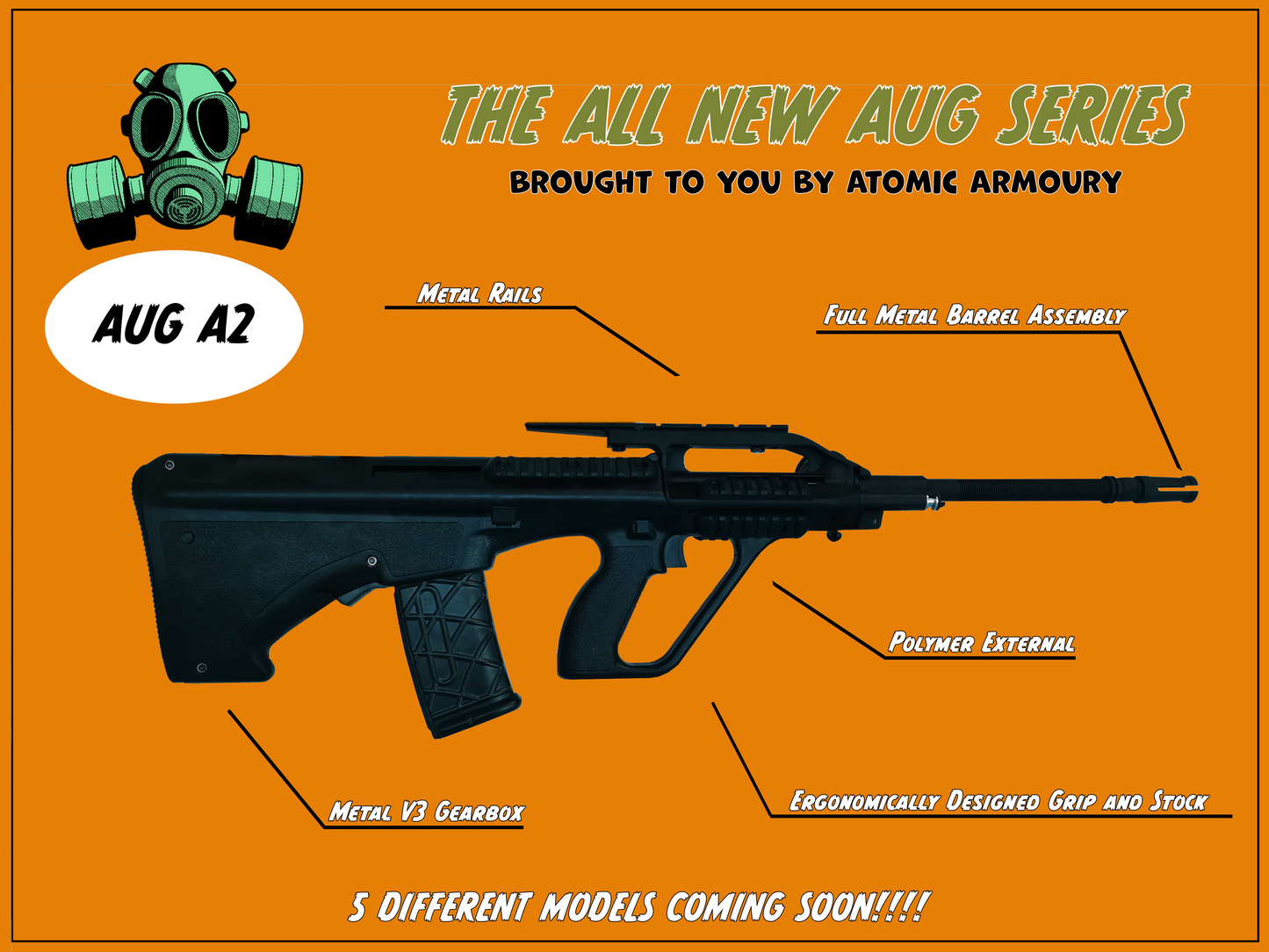 
                  
                    Atomic Armoury Steyr Aug A2 Gel Blaster - Command Elite Hobbies
                  
                