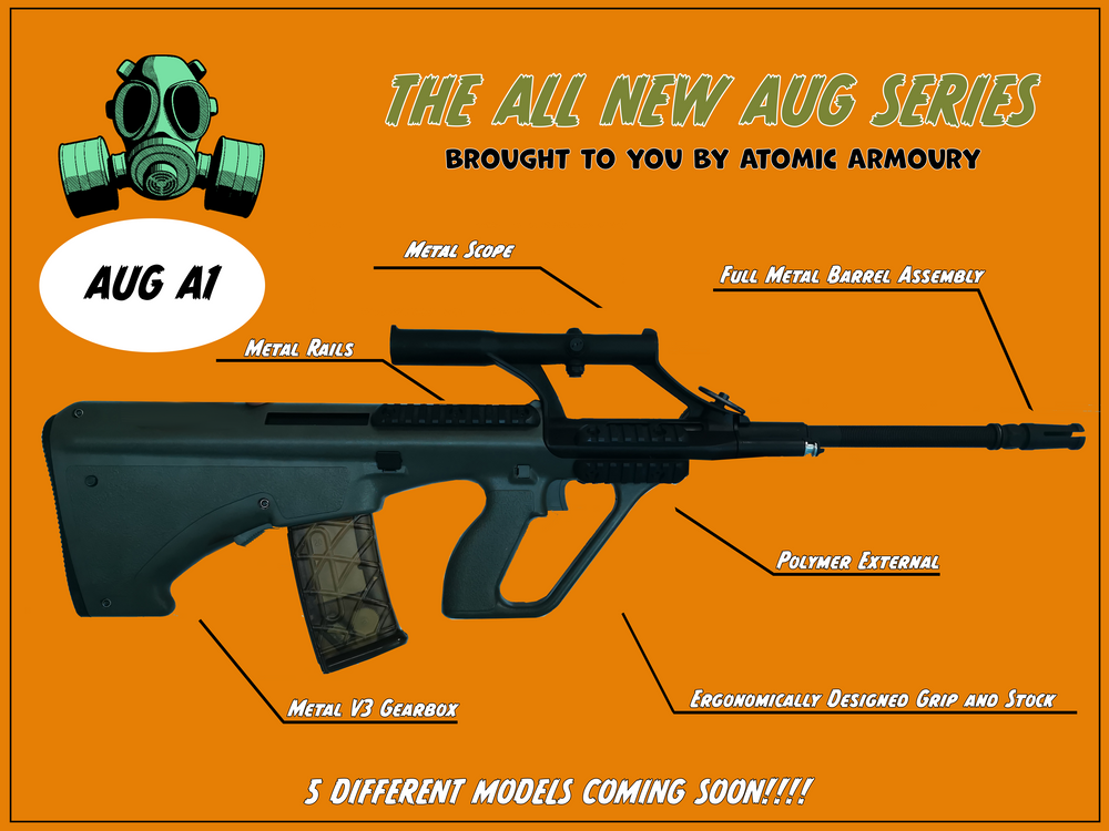 
                  
                    Atomic Armoury Steyr Aug A1 Gel Blaster - Command Elite Hobbies
                  
                