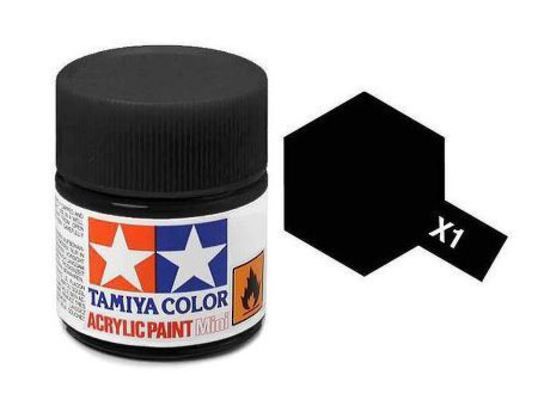 TAMIYA ACRYLIC MINI X-1 BLACK - Command Elite Hobbies