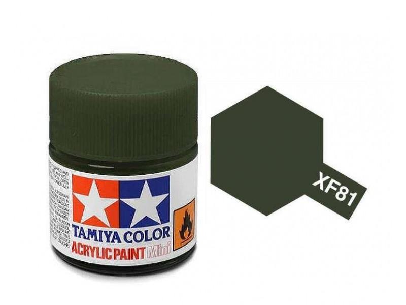 TAMIYA ACRYLIC MINI XF-81 DARK GREEN 2 RAF - Command Elite Hobbies